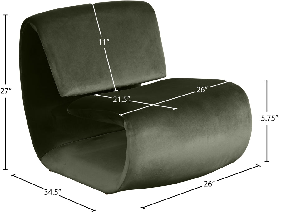 Nouveau Velvet Upholstered Accent Chair