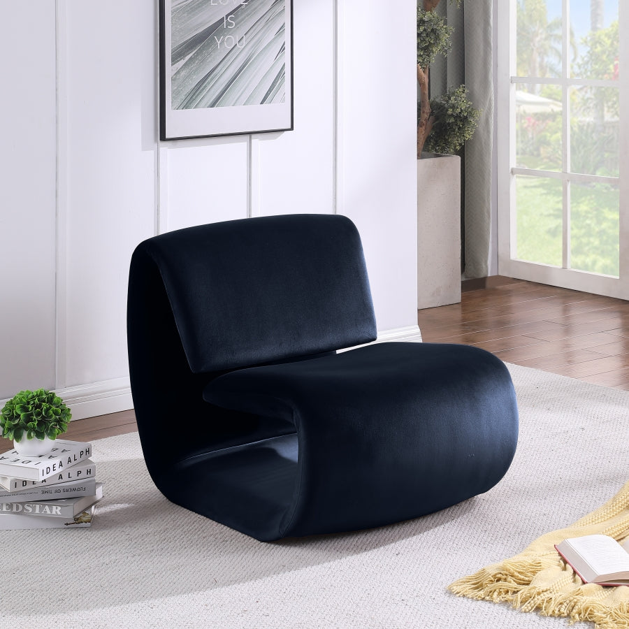 Nouveau Velvet Upholstered Accent Chair