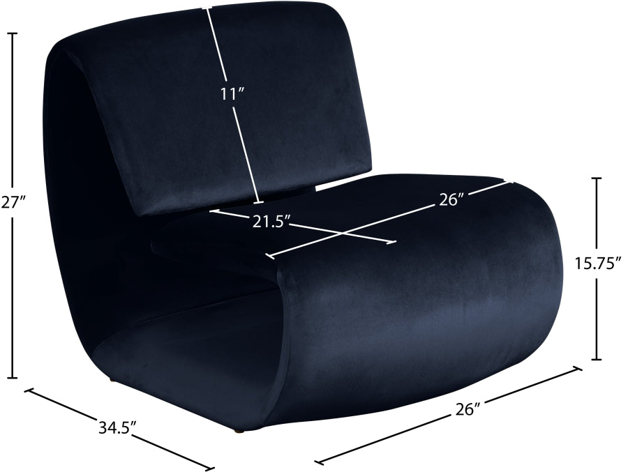 Nouveau Velvet Upholstered Accent Chair