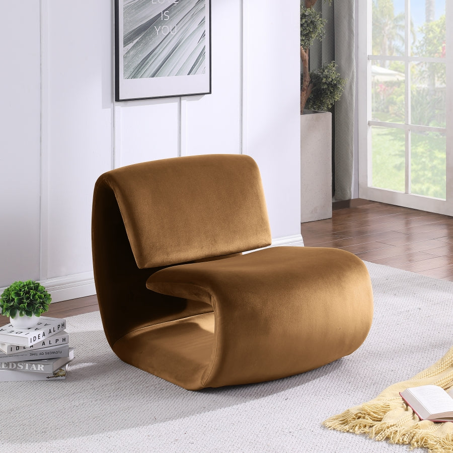 Nouveau Velvet Upholstered Accent Chair