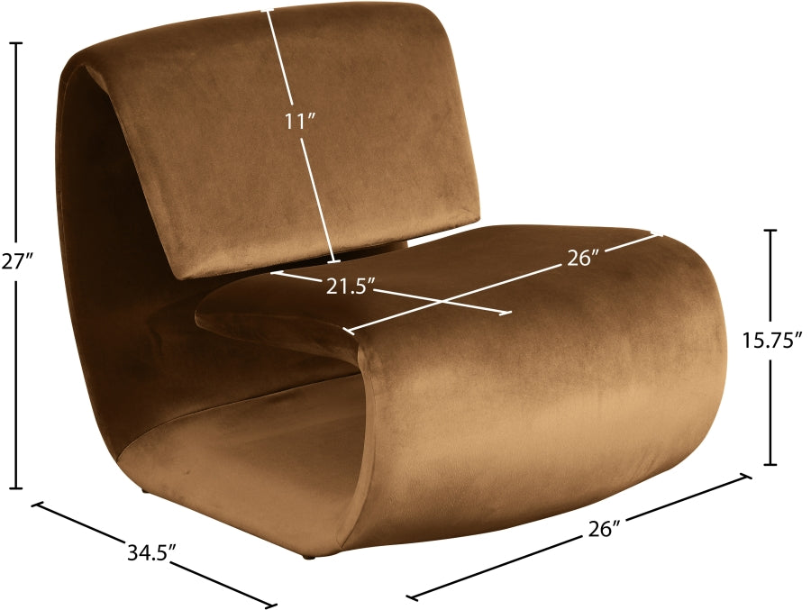 Nouveau Velvet Upholstered Accent Chair