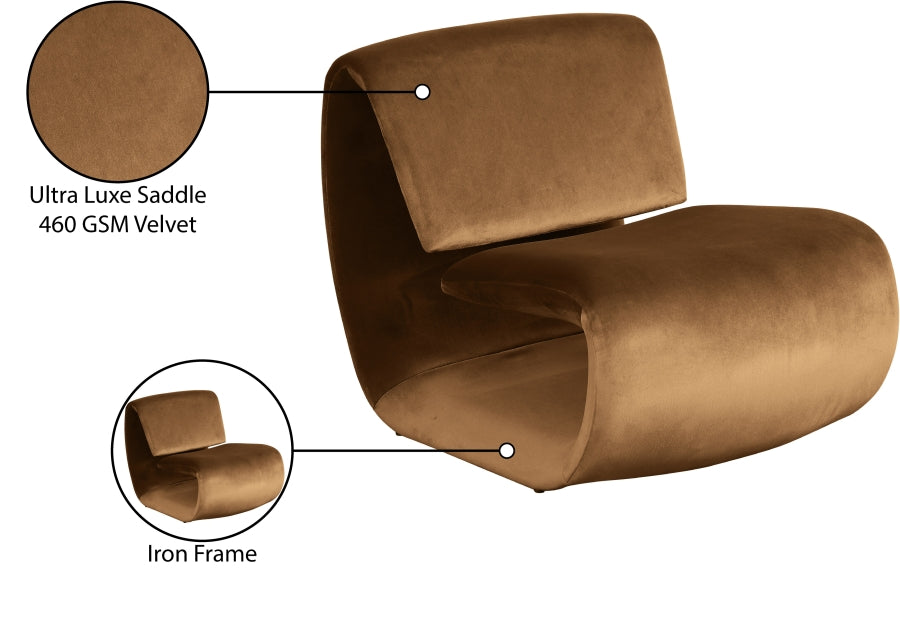 Nouveau Velvet Upholstered Accent Chair