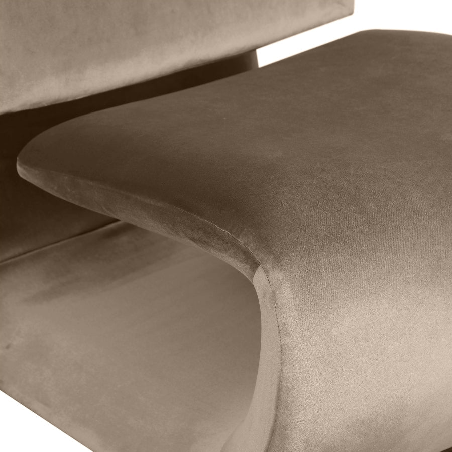 Nouveau Velvet Upholstered Accent Chair