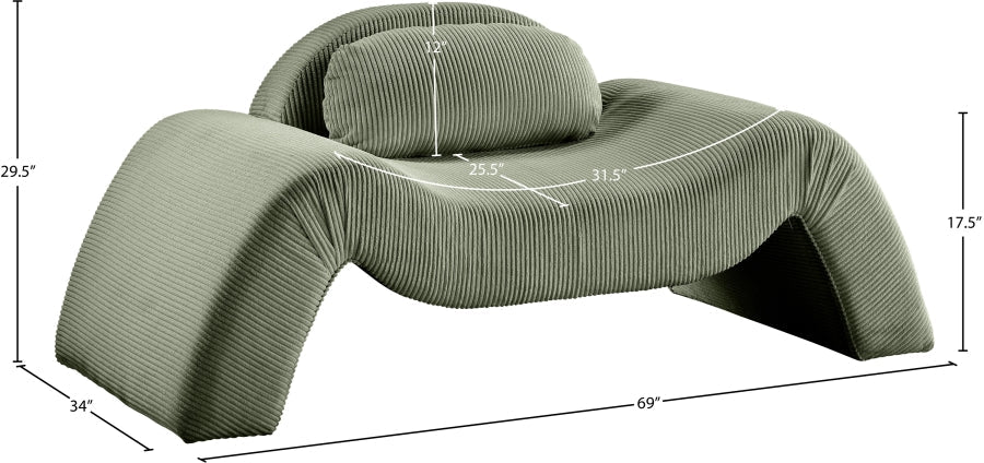 Austin Corduroy Upholstered Accent Chair