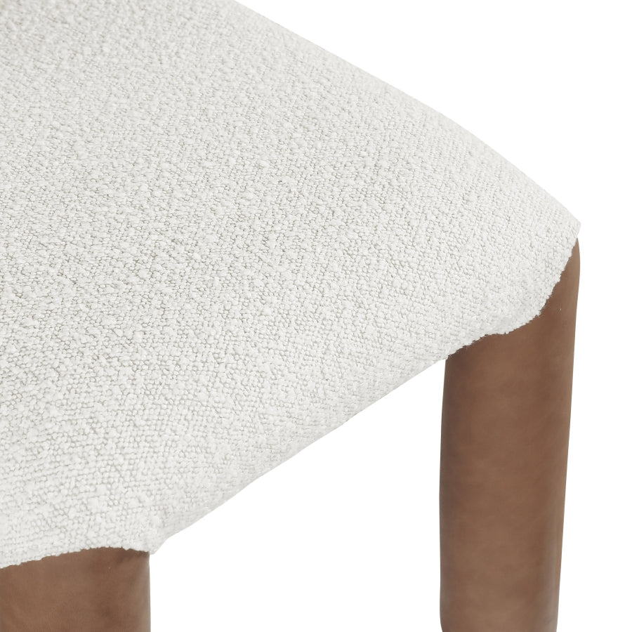 Amari Vegan Leather And Boucle Fabric Upholstered Dining Chair