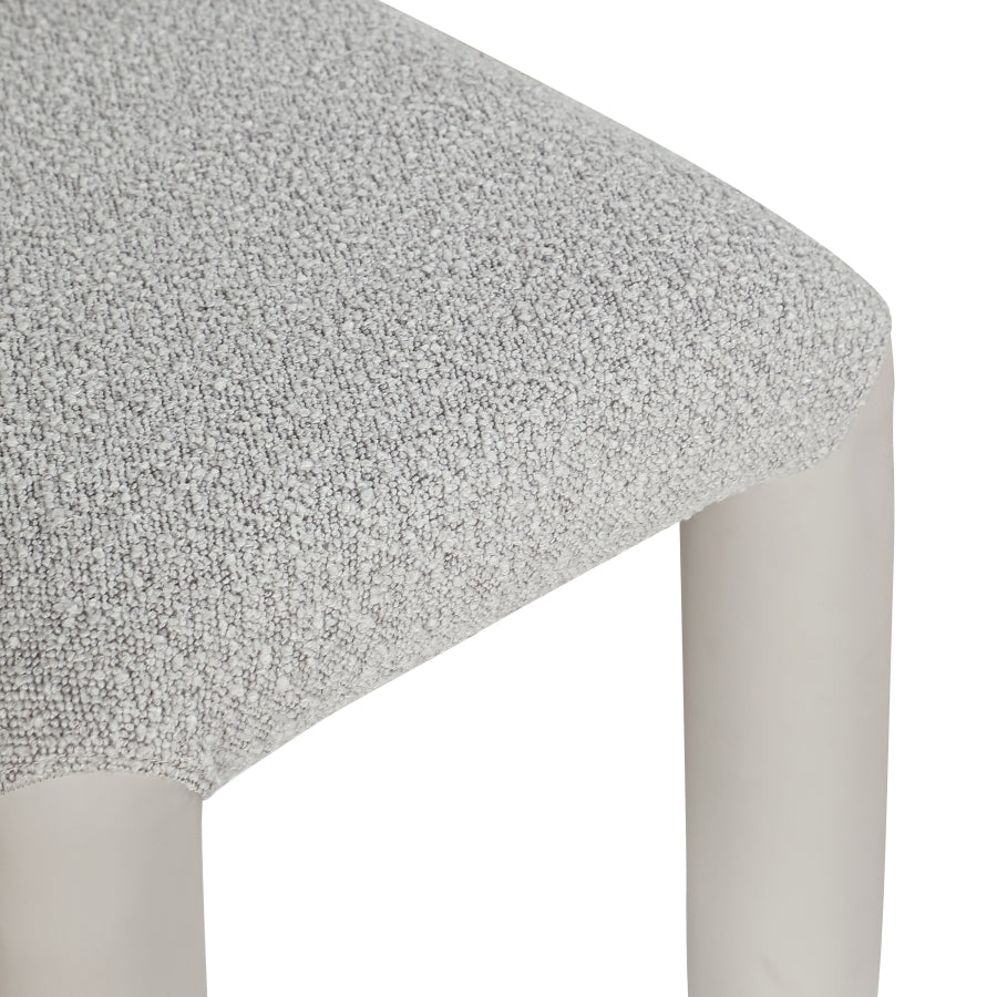 Amari Vegan Leather And Boucle Fabric Upholstered Dining Chair