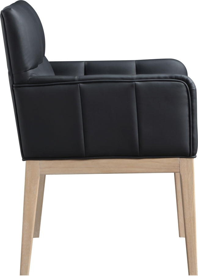 Adrian Vegan Leather Upholstered Dining Arm Chair
