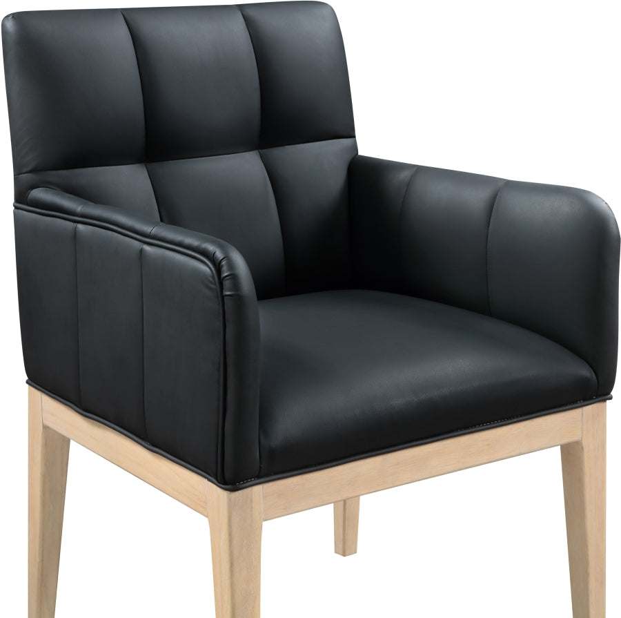 Adrian Vegan Leather Upholstered Dining Arm Chair