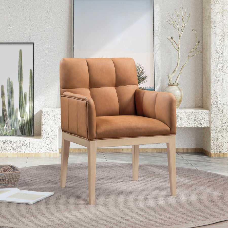 Adrian Vegan Leather Upholstered Dining Arm Chair