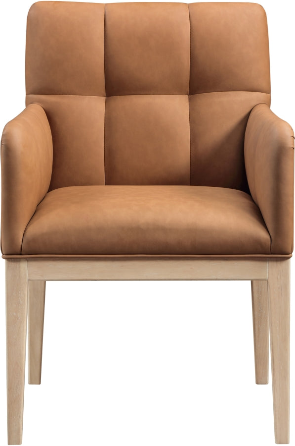 Adrian Vegan Leather Upholstered Dining Arm Chair
