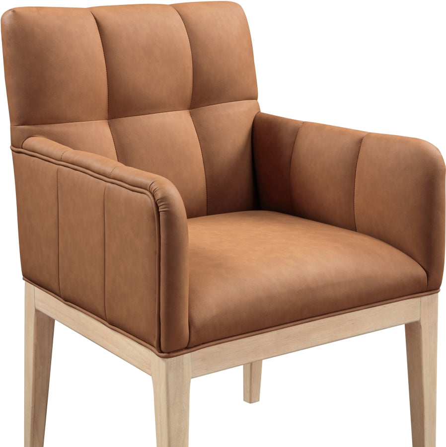 Adrian Vegan Leather Upholstered Dining Arm Chair