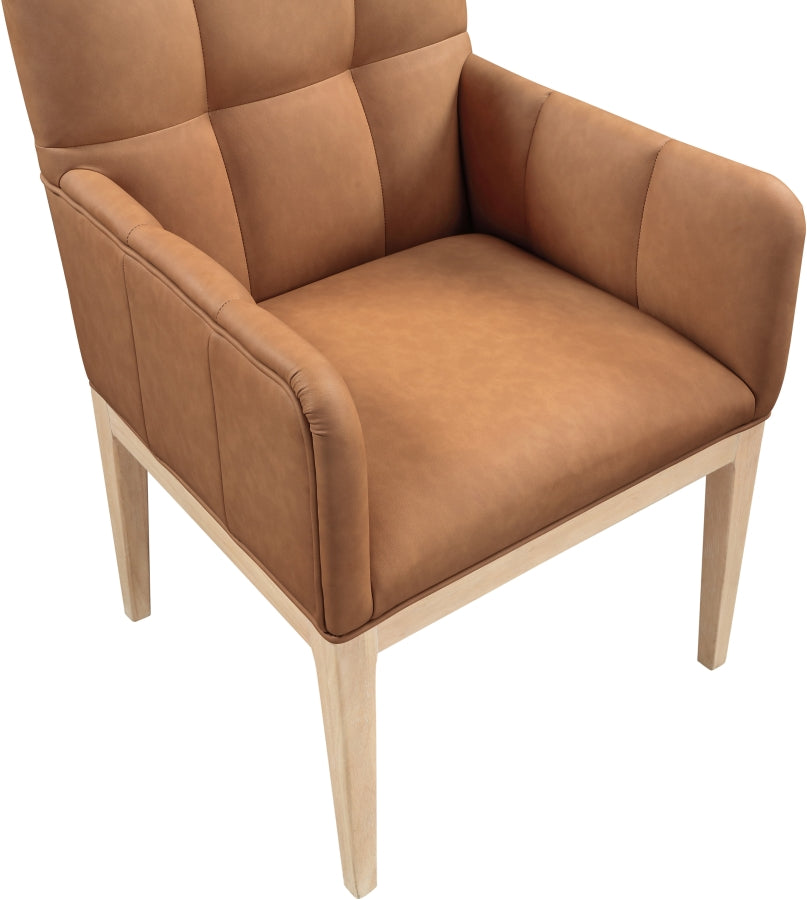 Adrian Vegan Leather Upholstered Dining Arm Chair