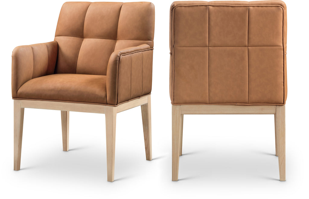 Adrian Vegan Leather Upholstered Dining Arm Chair