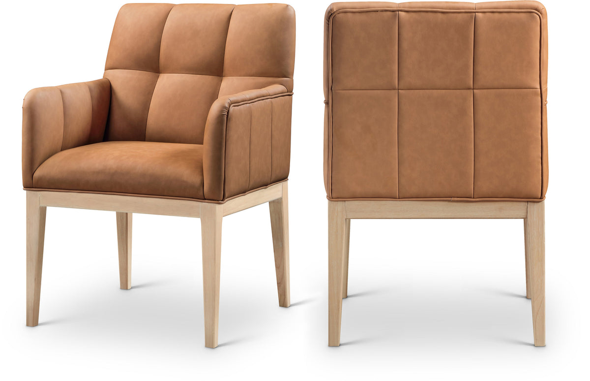 Adrian Vegan Leather Upholstered Dining Arm Chair