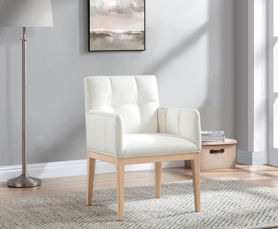 Adrian Vegan Leather Upholstered Dining Arm Chair
