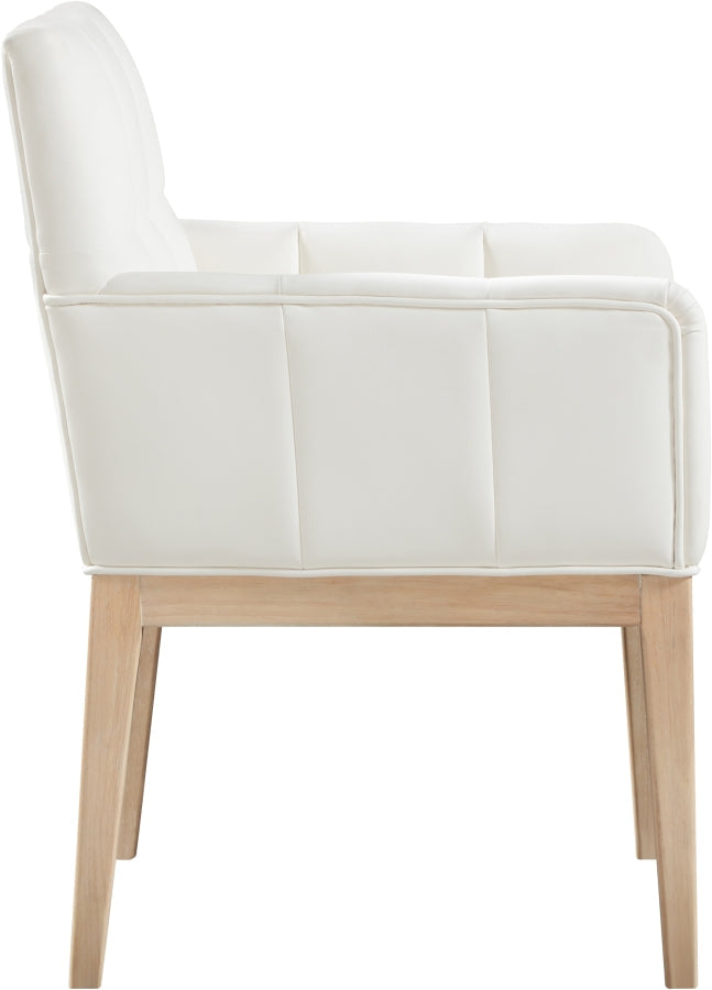 Adrian Vegan Leather Upholstered Dining Arm Chair