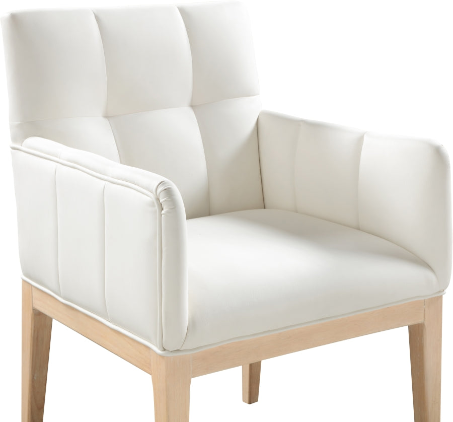 Adrian Vegan Leather Upholstered Dining Arm Chair
