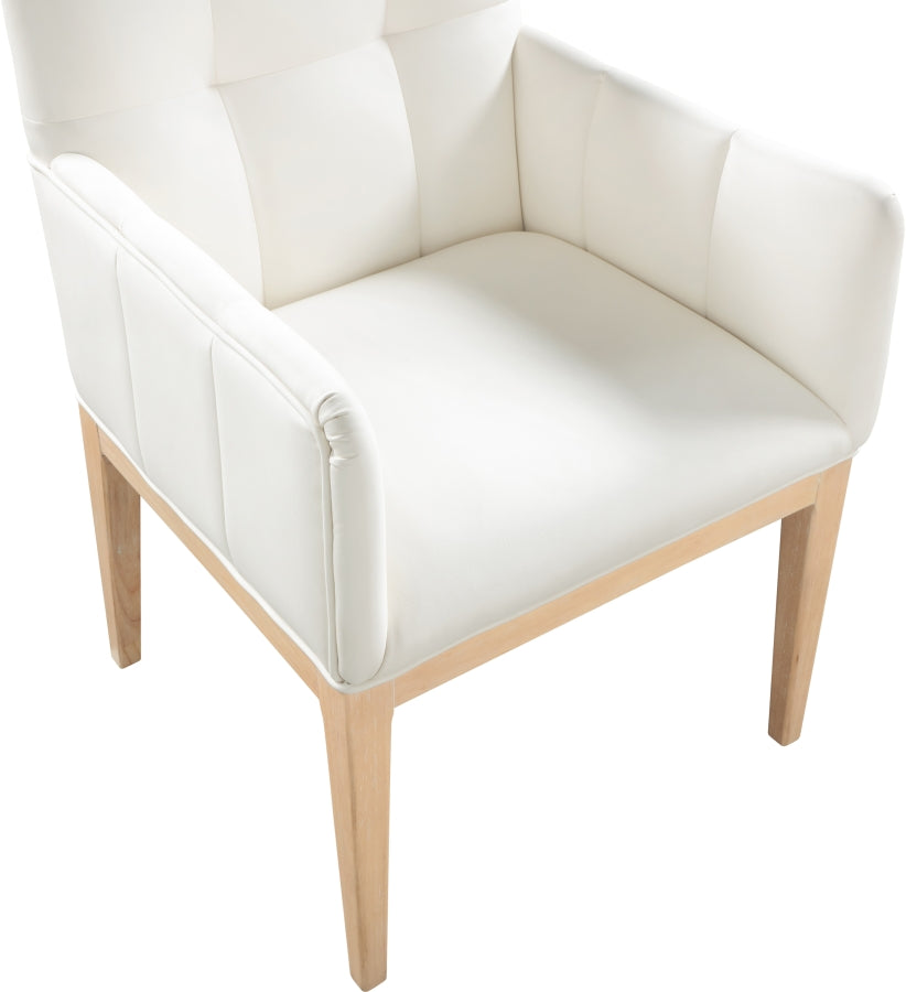 Adrian Vegan Leather Upholstered Dining Arm Chair