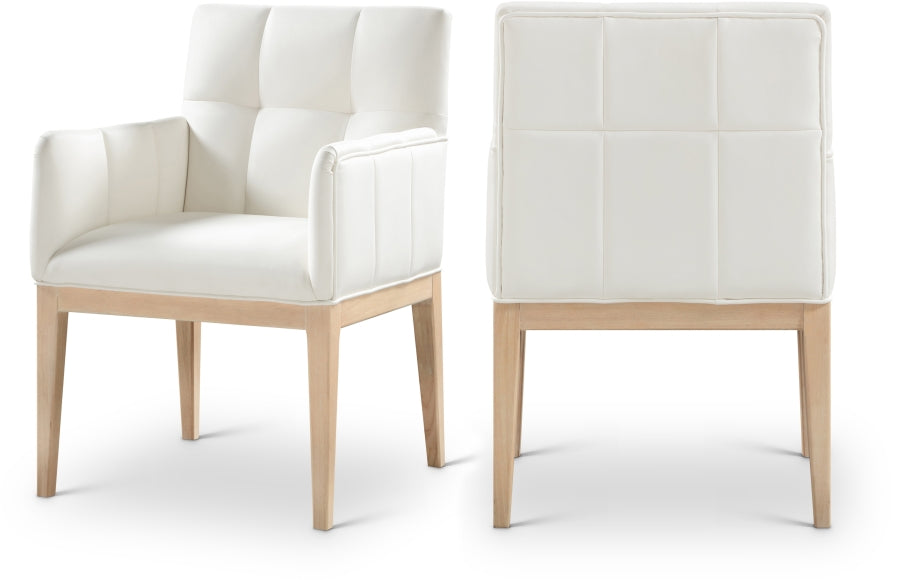 Adrian Vegan Leather Upholstered Dining Arm Chair
