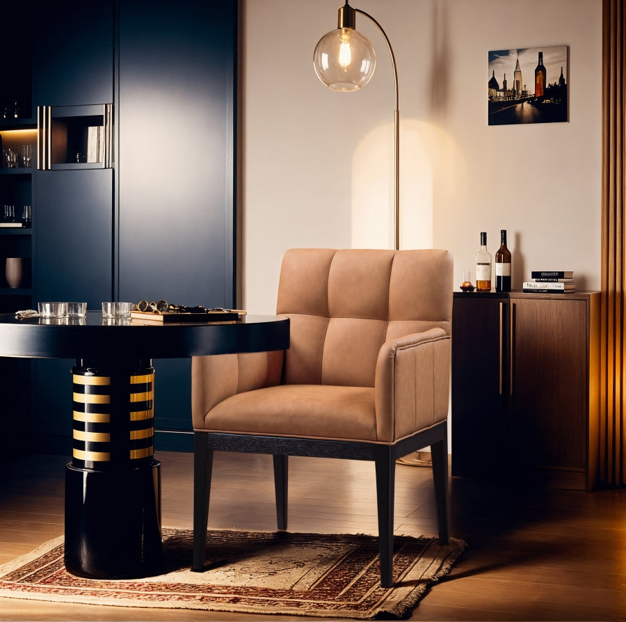 Adrian Vegan Leather Upholstered Dining Arm Chair