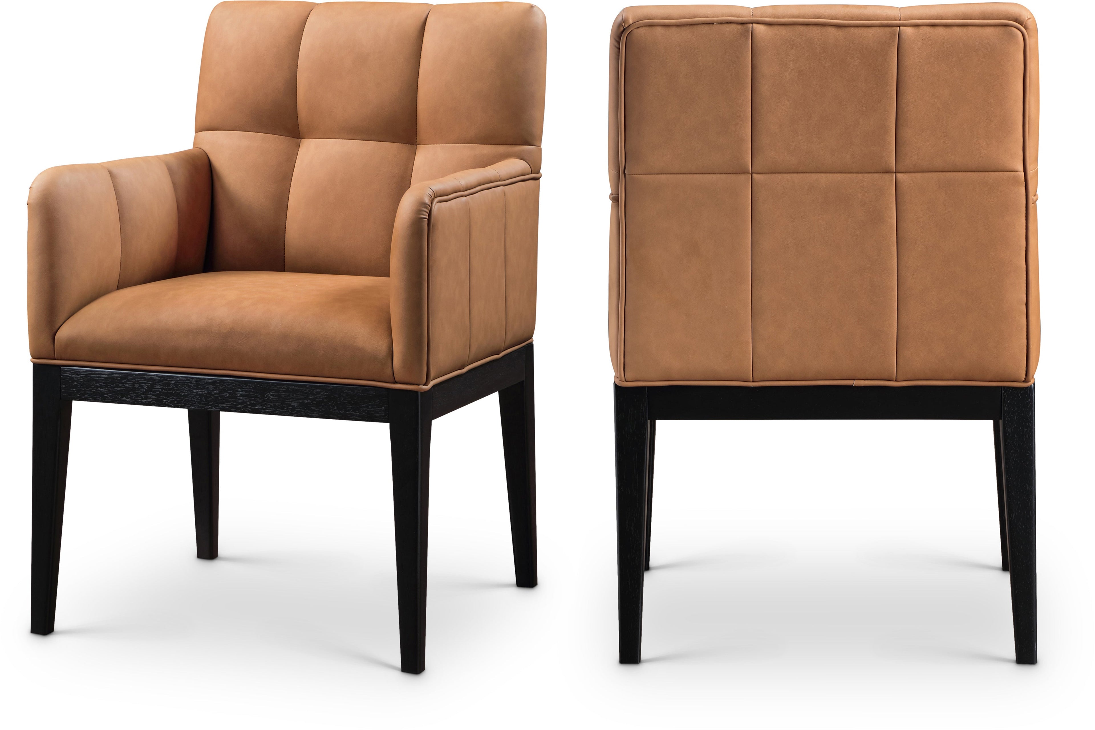 Adrian Vegan Leather Upholstered Dining Arm Chair