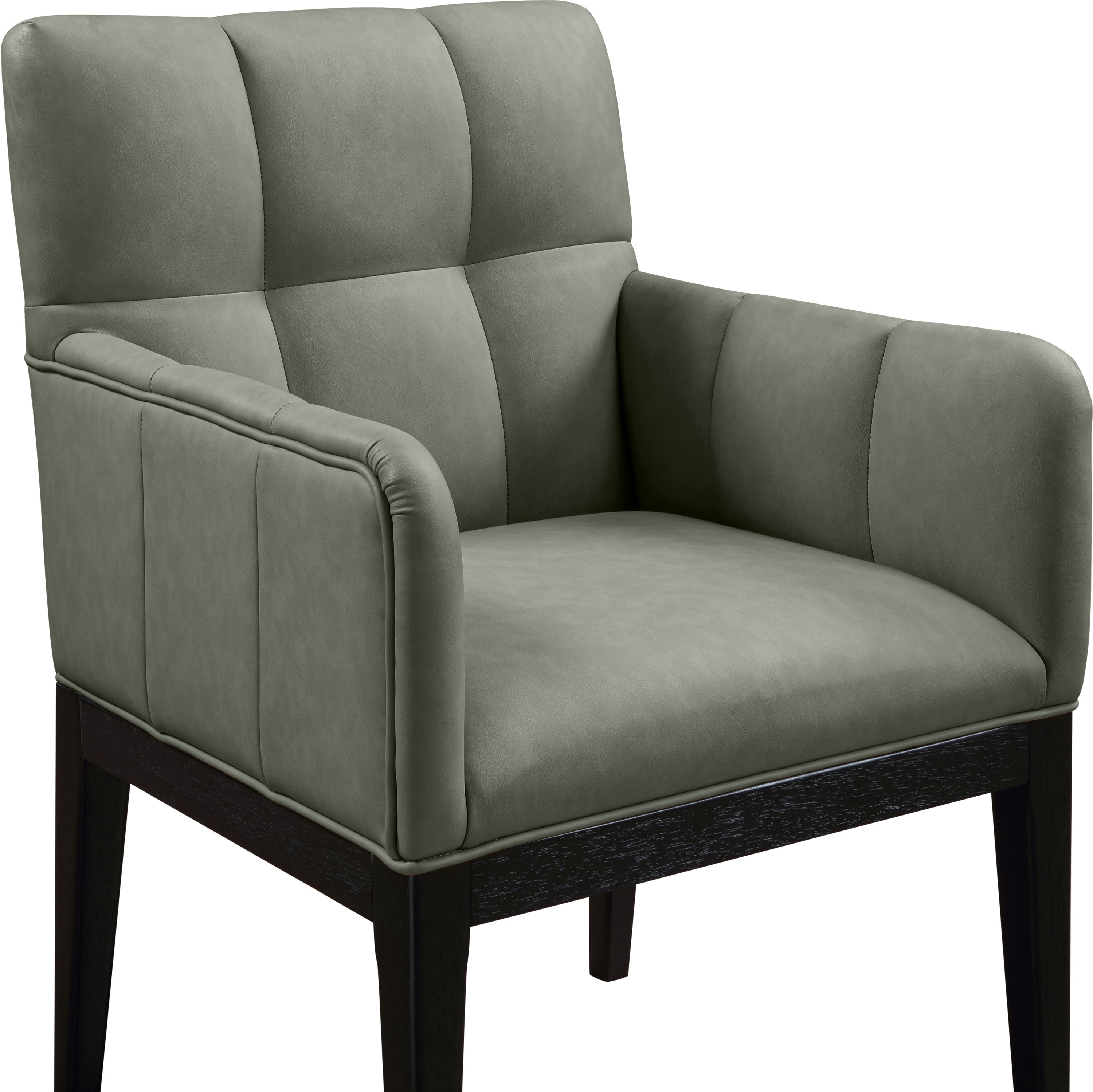 Adrian Vegan Leather Upholstered Dining Arm Chair