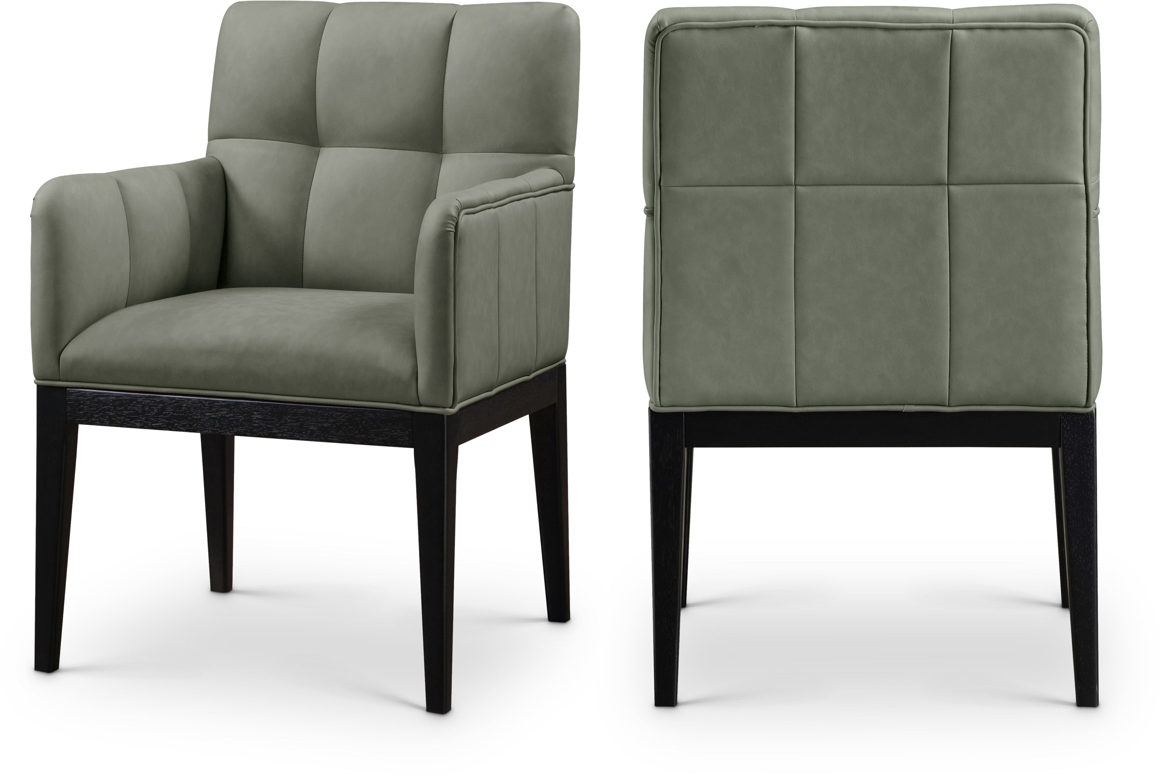 Adrian Vegan Leather Upholstered Dining Arm Chair