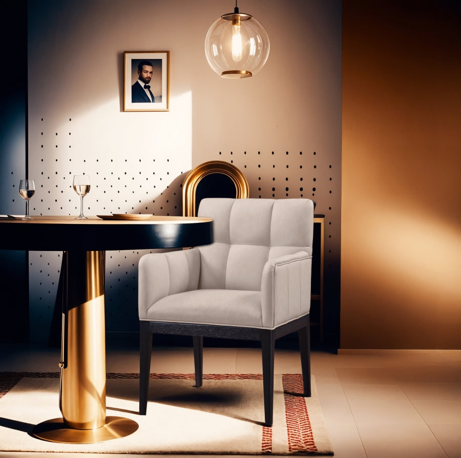 Adrian Vegan Leather Upholstered Dining Arm Chair
