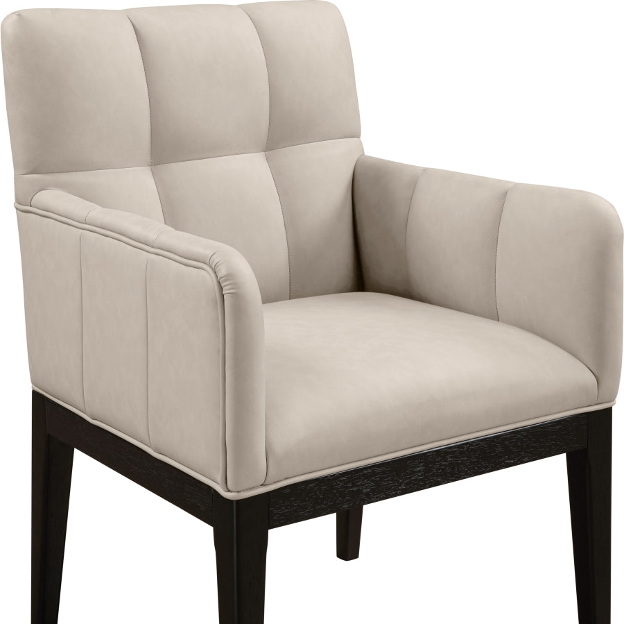 Adrian Vegan Leather Upholstered Dining Arm Chair