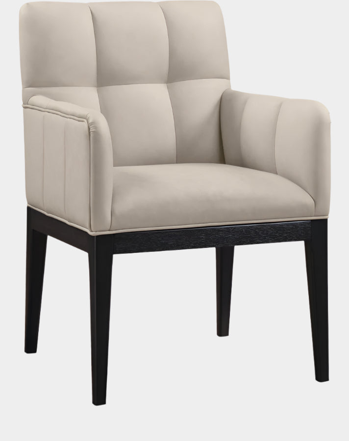 Adrian Vegan Leather Upholstered Dining Arm Chair