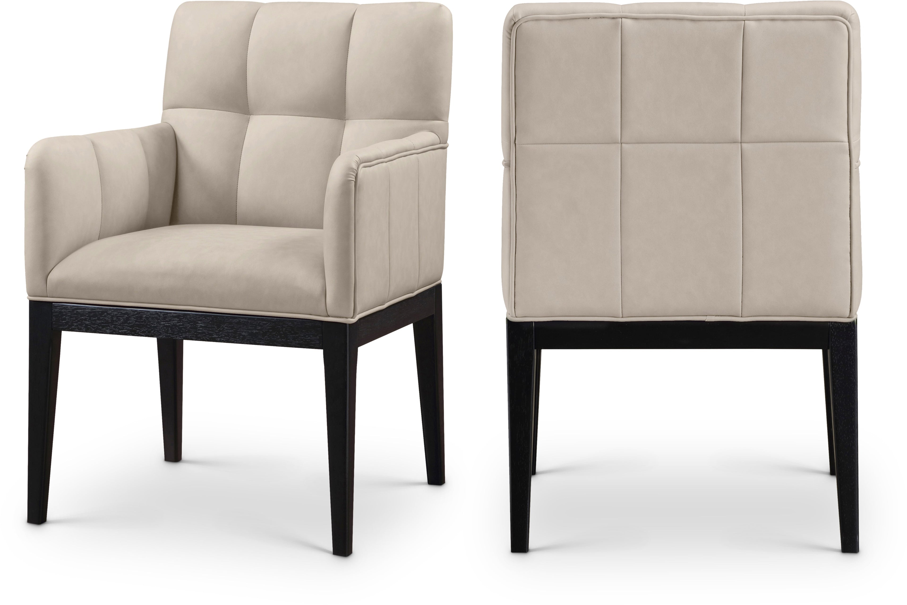 Adrian Vegan Leather Upholstered Dining Arm Chair