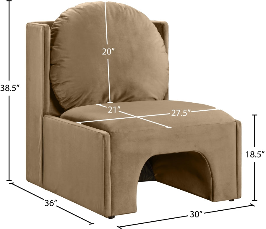 Sigma Velvet Upholstered Accent Chair