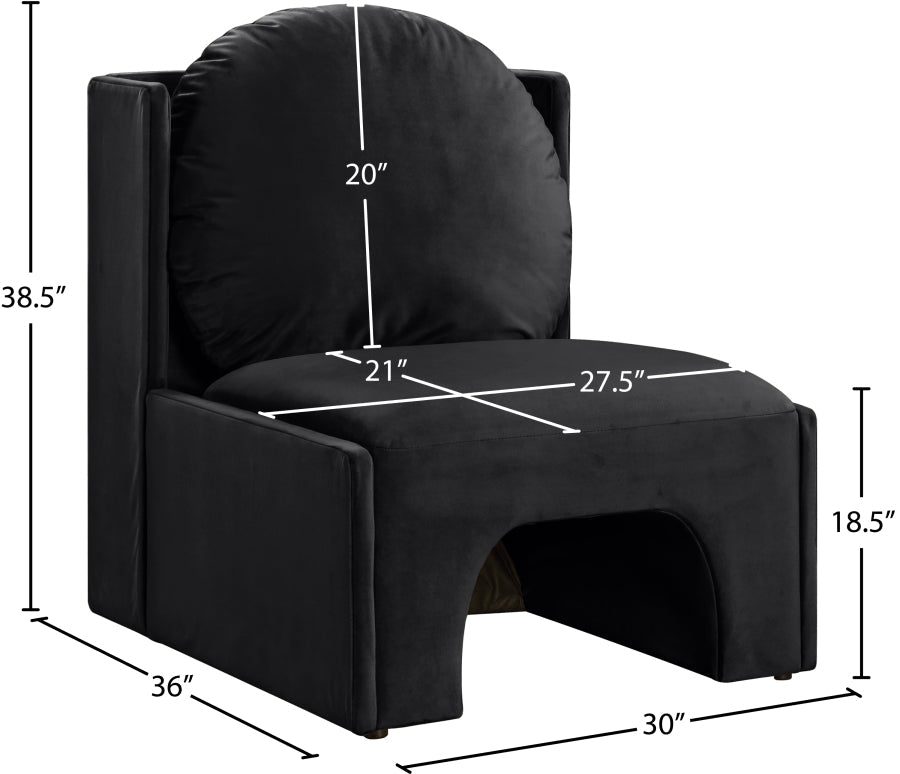 Sigma Velvet Upholstered Accent Chair