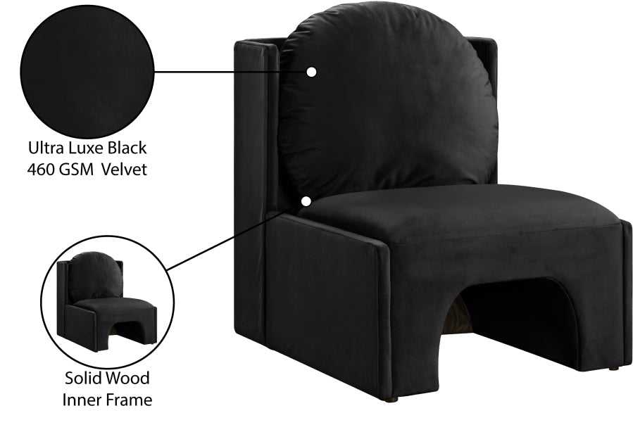 Sigma Velvet Upholstered Accent Chair