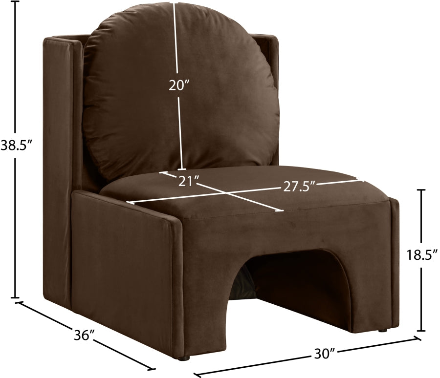 Sigma Velvet Upholstered Accent Chair