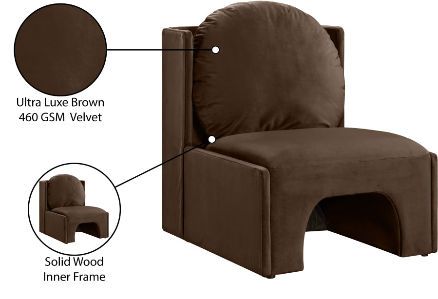 Sigma Velvet Upholstered Accent Chair