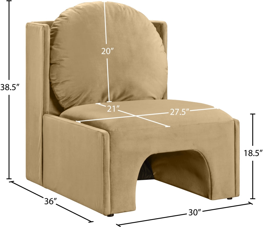 Sigma Velvet Upholstered Accent Chair