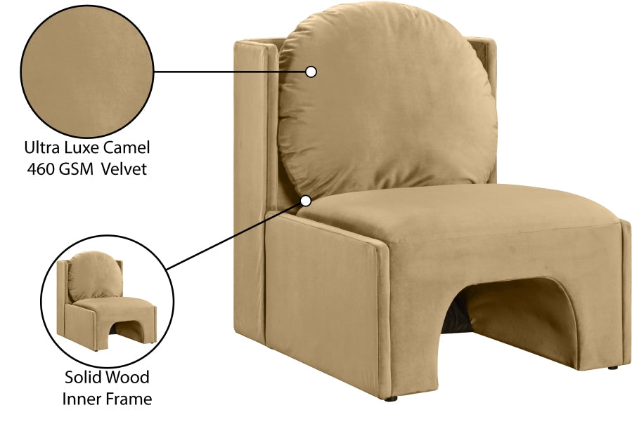 Sigma Velvet Upholstered Accent Chair