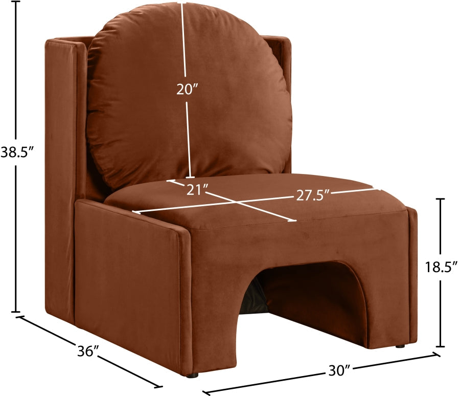 Sigma Velvet Upholstered Accent Chair