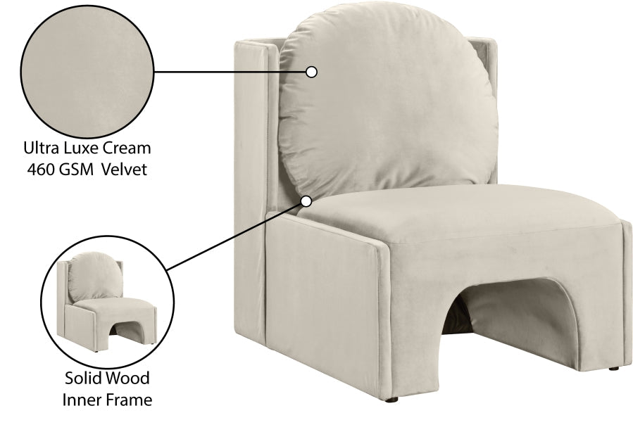 Sigma Velvet Upholstered Accent Chair