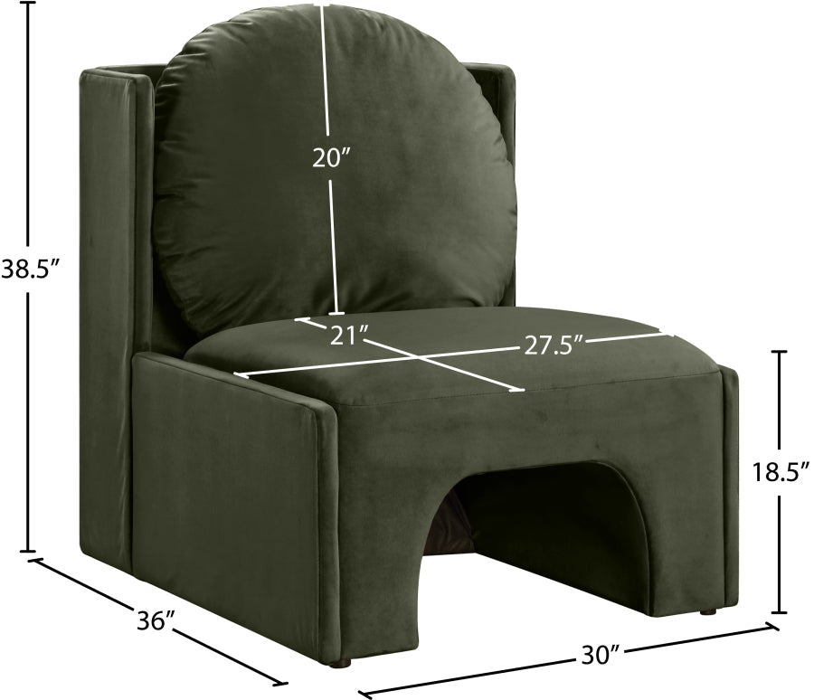 Sigma Velvet Upholstered Accent Chair