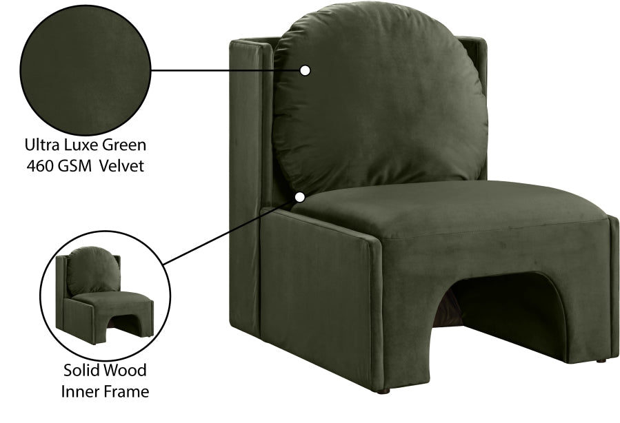 Sigma Velvet Upholstered Accent Chair