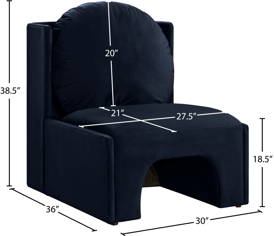 Sigma Velvet Upholstered Accent Chair