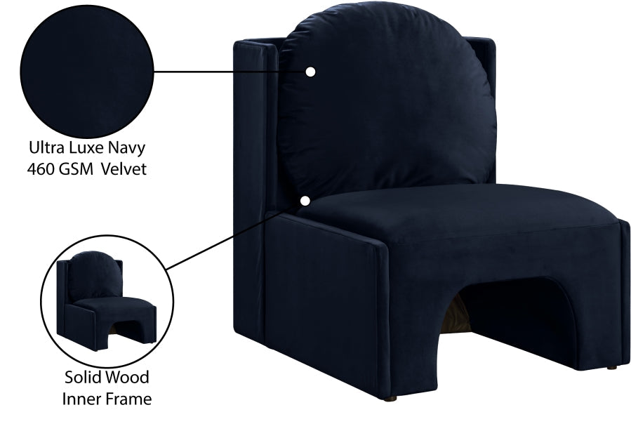Sigma Velvet Upholstered Accent Chair