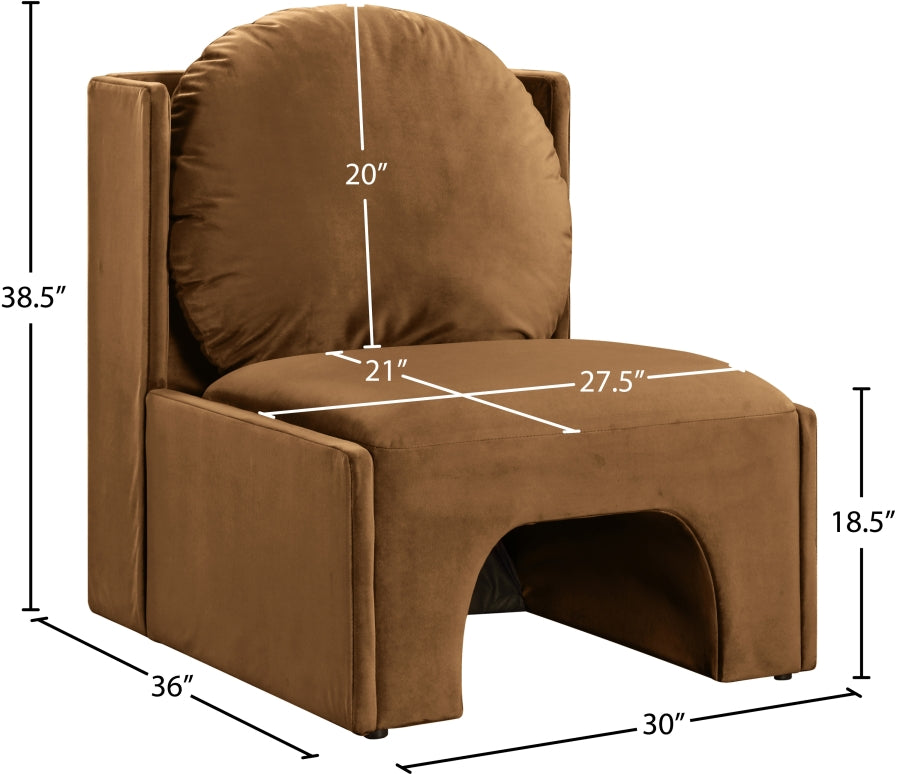 Sigma Velvet Upholstered Accent Chair