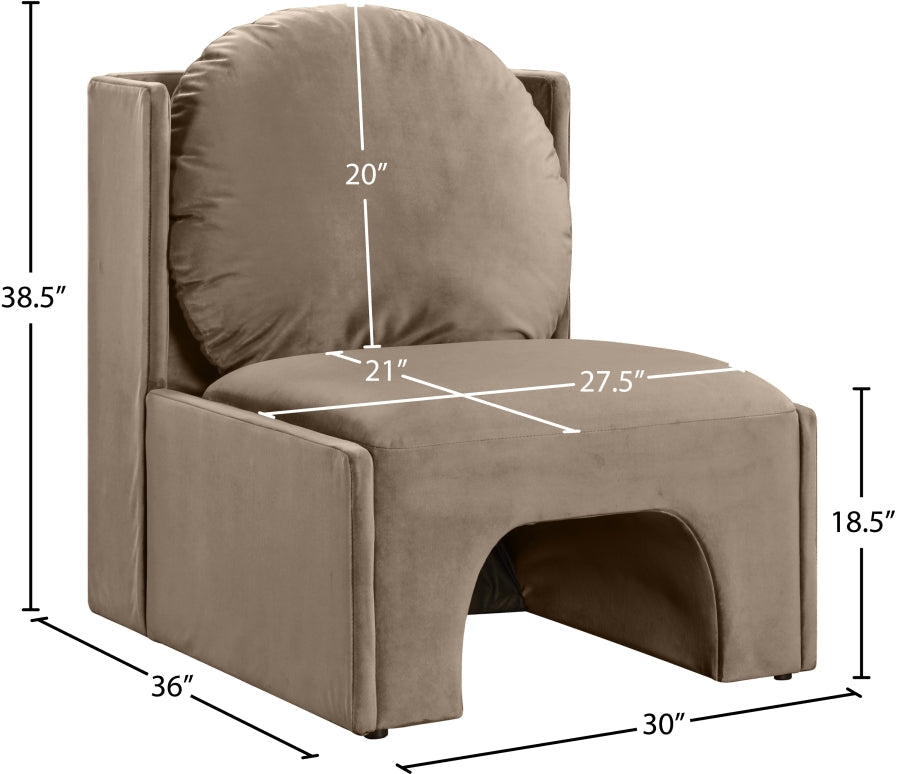 Sigma Velvet Upholstered Accent Chair