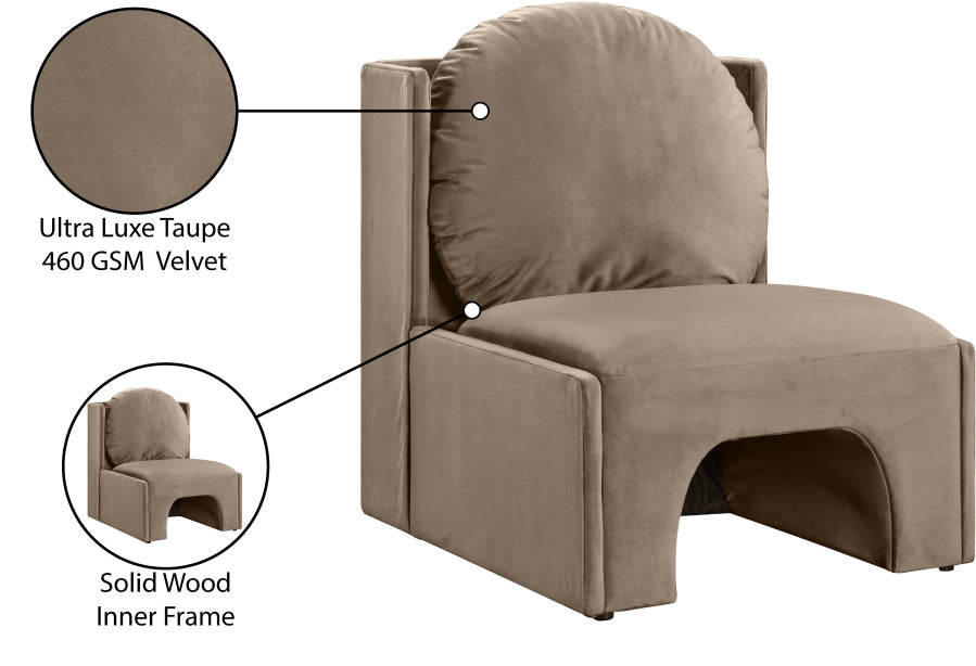Sigma Velvet Upholstered Accent Chair