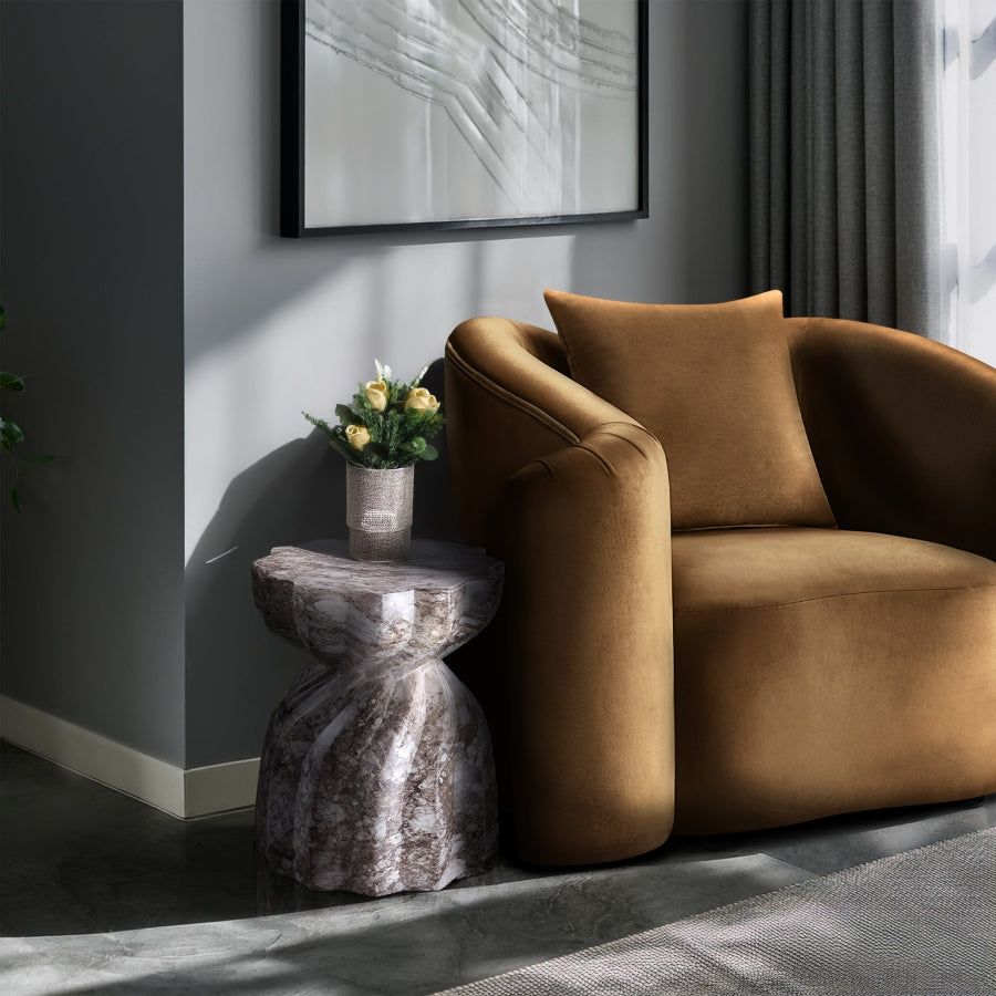 Caserta Marble Finish Indoor / Outdoor Concrete End Table