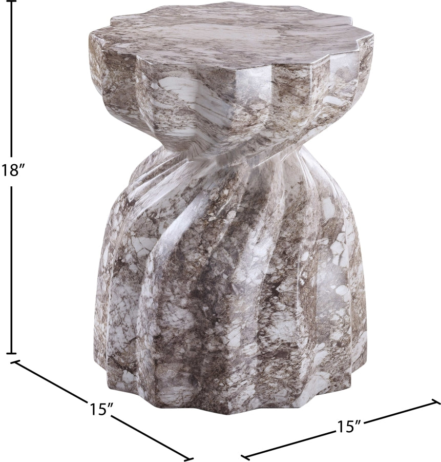 Caserta Marble Finish Indoor / Outdoor Concrete End Table
