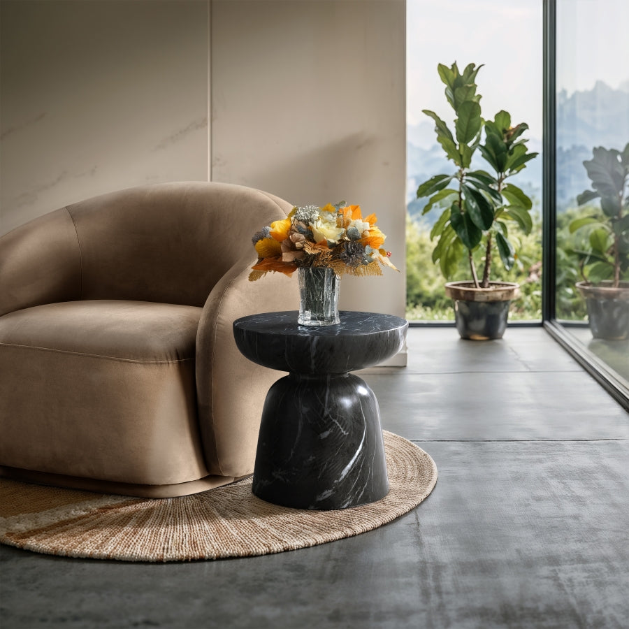 Avellino Marble Finish Indoor / Outdoor Concrete End Table